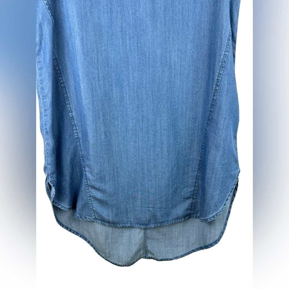 Beachlunchlounge women’s blue shirt sleeveless lyocell Jennifer coverup Dress M - Picture 5 of 6